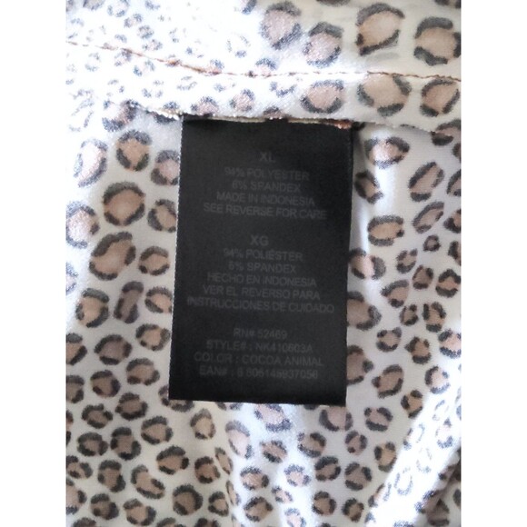 Norma Kamali Sz XL Cheetah Print Wrap Dress Long Sleeve V Neck Mob Wife Sexy EUC - Picture 7 of 9
